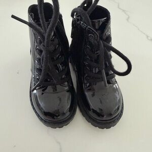 Old Navy Shiny Black Kids Boots